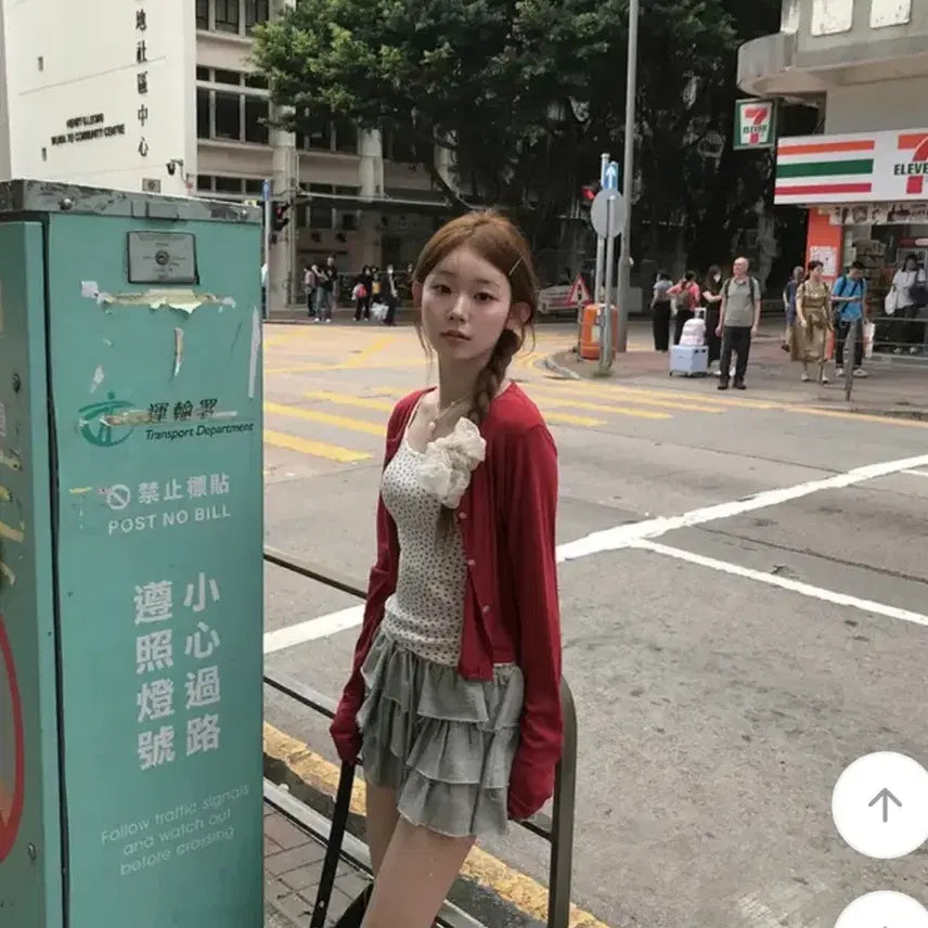 [BUNJANG] MiniFoe Made Ribbon Button Cardigan / 미니포에 made 리본버튼 가디건