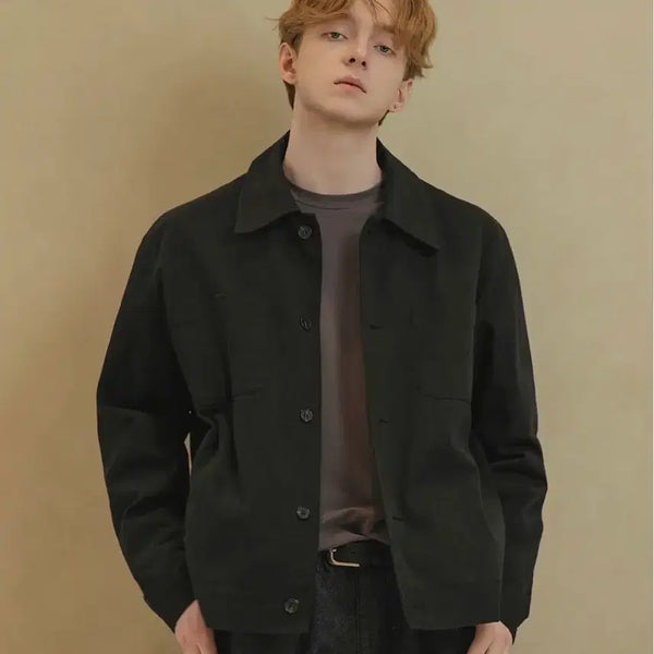[BUNJANG] WARM Cotton Washing Jacket Black / 와르 코튼 워싱 자켓 블랙