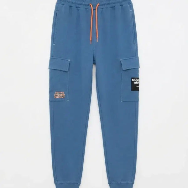 [BUNJANG] MUSCLE ARMED Cargo Jogger Pants Blue L / MUSCLE ARMED 카고 조거팬츠 블루 L사이즈