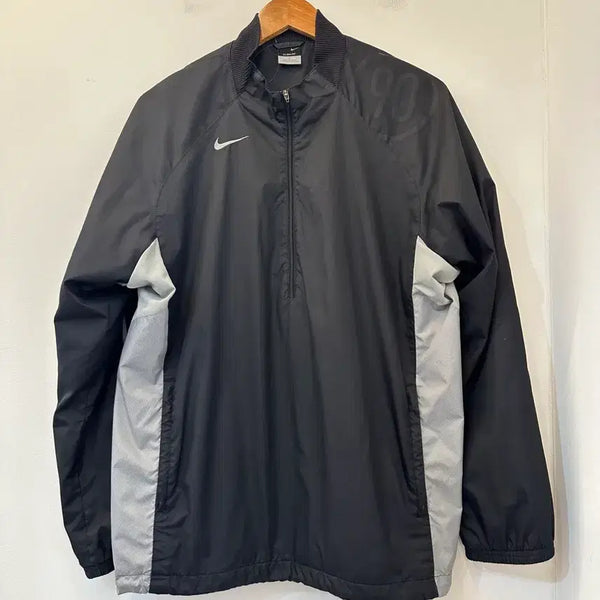 [BUNJANG] Nike Climafit Two-Tone Anorak Windbreaker Warm-up Jacket / 나이키 클라이마 핏 블랙 그레이 투톤 아노락 바람막이 웜업