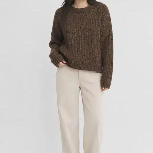 [BUNJANG] Hotping Women's Brown Knit Size 2 / 핫핑 브라운 여자 2사이즈 니트 O1544