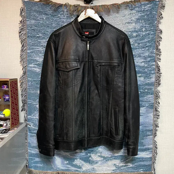 [BUNJANG] Ssangbangwool Lee 90s Lamb Leather Jacket L / 90s 쌍방울 리 Lee 양가죽 레더 자켓 L