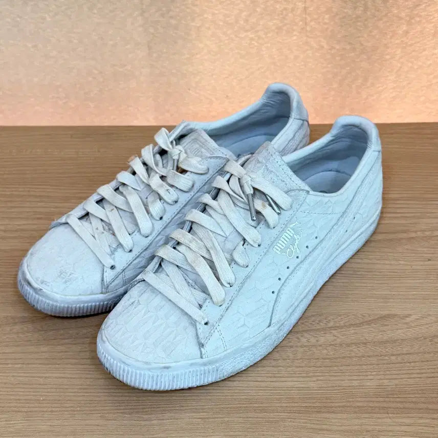 [BUNJANG] Puma Clyde Dressed Men's Sneakers / 푸마 클라이드 드레스드 남성 소가죽 스니커즈 운동화 270