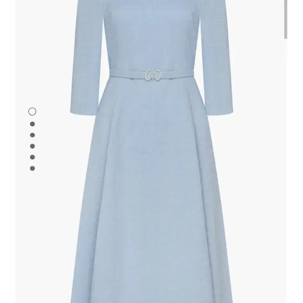 [BUNJANG] LINE EDITION Blue V-Neck Dress (Size 55) / 새상품 라인 어디션 원피스 새상품 55 벨트 없음