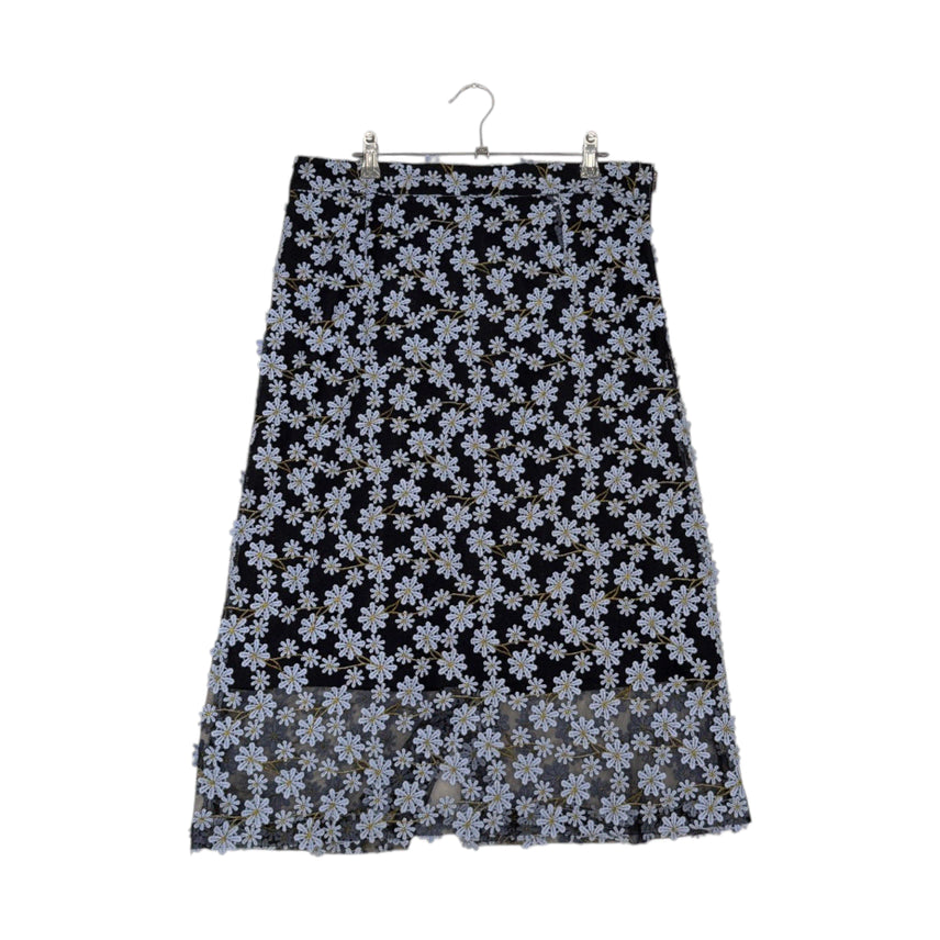 [BUNJANG] Anna Sui Flower Embroidered Lace Midi Skirt / 안나수이 ANNA SUI 플라워 자수 레이스 미디 스커트 88