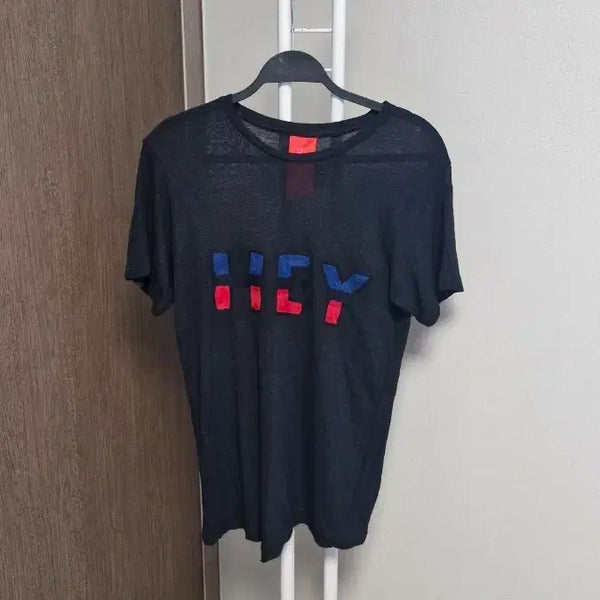 [BUNJANG] Lucky Chouette Black Linen T-Shirt / 럭키슈에뜨(36/90) 블랙린넨티셔츠
