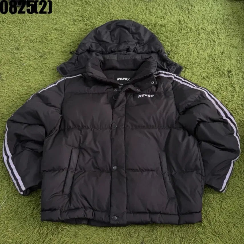 [BUNJANG] Nerdy Shirring Short Padded Jacket Black / NERDY 셔링 숏패딩 블랙