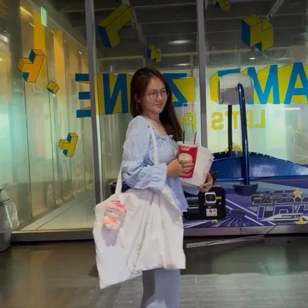 [BUNJANG] Van Ake Sky Check Bl Blouse / Van ake sky check bl