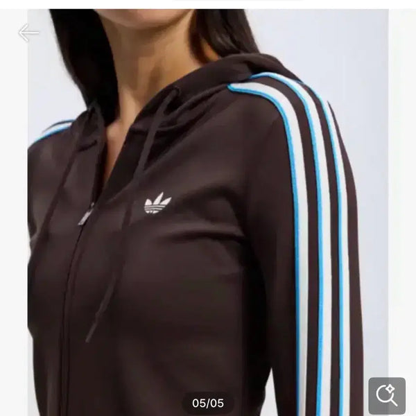 [BUNJANG] Adidas Trefoil Zip Jacket Aurora Coffee KW4550 / 아디다스 후드 트레포일 지퍼 재킷 오로라 커피 KW4550