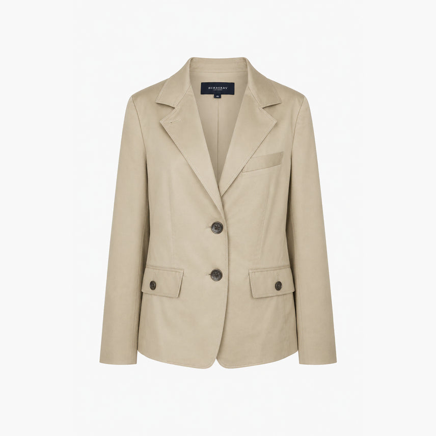 [BUNJANG] Burberry London Cotton Blend Jacket Women's / BURBERRY LONDON 버버리 코튼 혼방 자켓 - Women (5353)