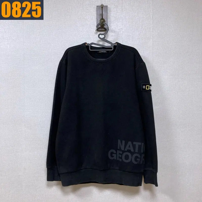 [BUNJANG] National Geographic Black Sweatshirt / 100 내셔널지오그래픽 검정 맨투맨