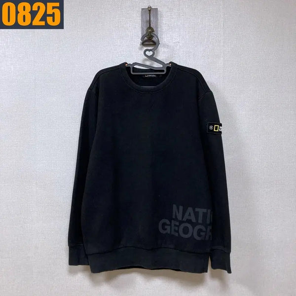 [BUNJANG] National Geographic Black Sweatshirt / 100 내셔널지오그래픽 검정 맨투맨