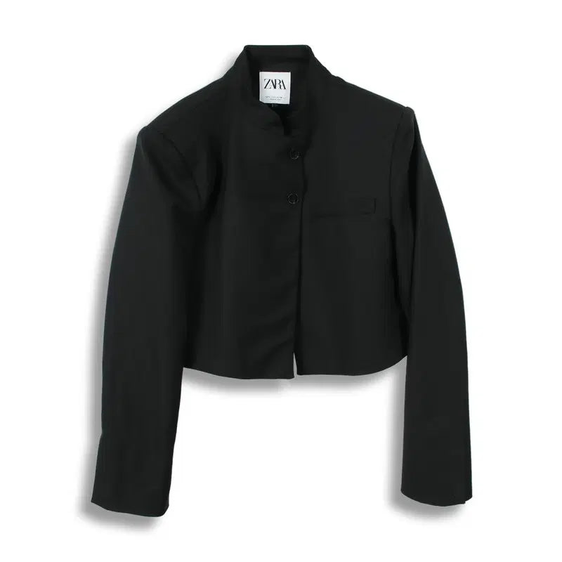[BUNJANG] Zara Women's Cropped Jacket - Poly Viscose Blend / 자라 (WOMEN - L) 폴리 비스코스 크롭 자켓