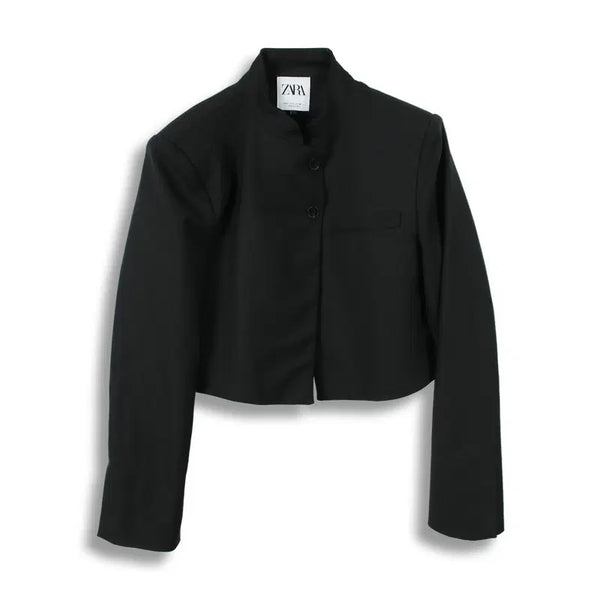 [BUNJANG] Zara Women's Cropped Jacket - Poly Viscose Blend / 자라 (WOMEN - L) 폴리 비스코스 크롭 자켓