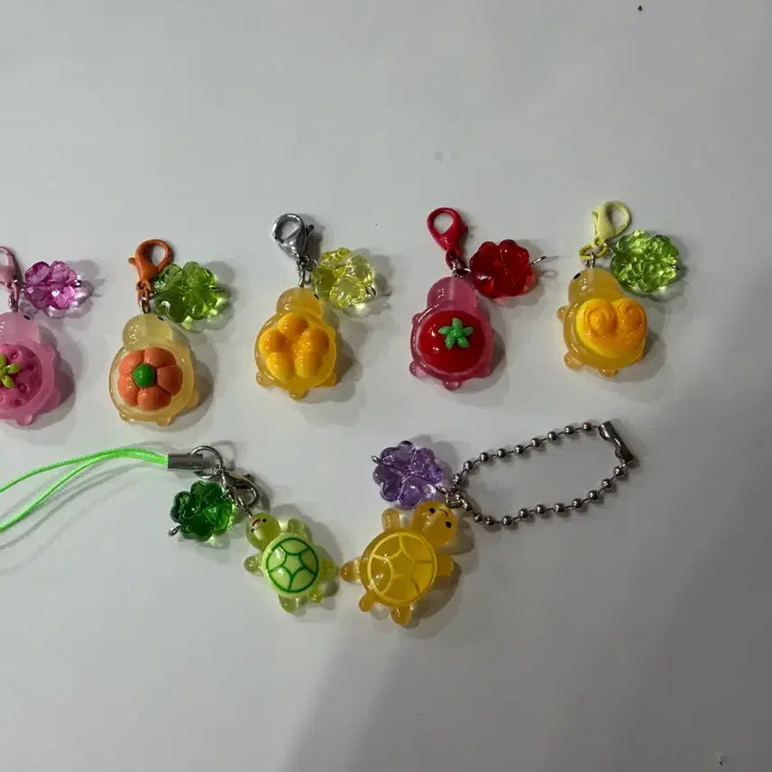 [BUNJANG] Four-Leaf Clover Lucky Turtle Keyring / 네잎클로버 행운거북이 키링
