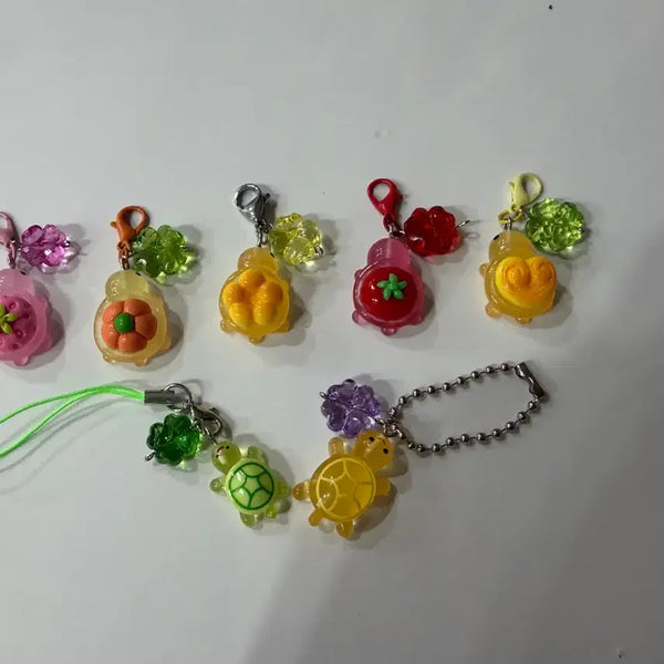 [BUNJANG] Four-Leaf Clover Lucky Turtle Keyring / 네잎클로버 행운거북이 키링