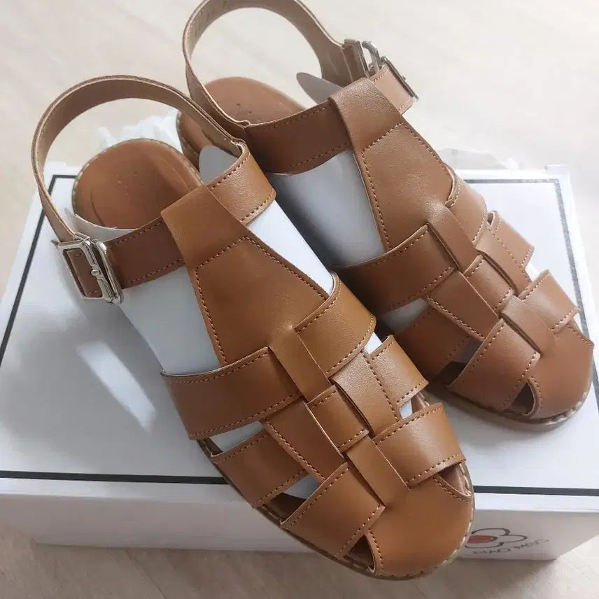 [BUNJANG] Mark Mook Poppy Sandals Camel Brown 235 / 새상품 마크모크 포피 카멜 브라운 235