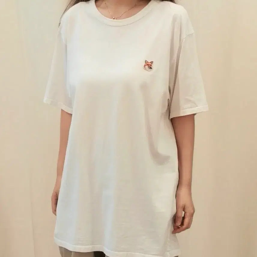 [BUNJANG] Maison Kitsuné Fox Head T-Shirt White XL / 메종키츠네 폭스헤드 반팔 티셔츠 화이트 XL