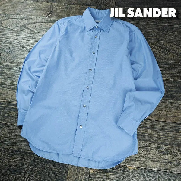 [BUNJANG] Jil Sander Raf Simons Micro Stripe Shirt Sky M / 질샌더 11 SS 라프시몬스 마이크로 스트라이프 셔츠 스카이 P02104
