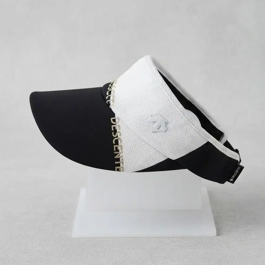 [BUNJANG] Descente Golf Adjustable Sun Cap Black/White / 데상트 골프 썬캡 블랙/화이트.머리조절가능