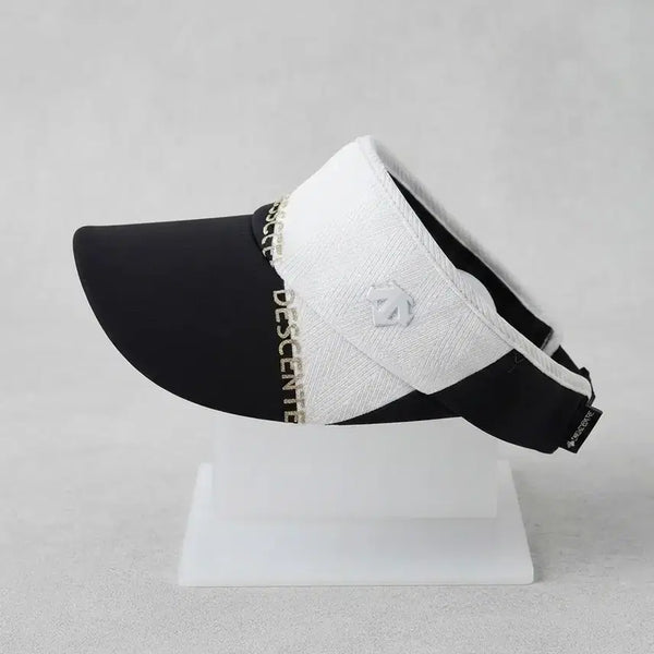[BUNJANG] Descente Golf Adjustable Sun Cap Black/White / 데상트 골프 썬캡 블랙/화이트.머리조절가능