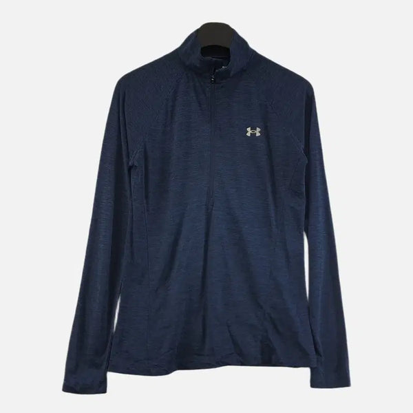 [BUNJANG] Under Armour Navy Women's Long Sleeve Zip Top - Medium / 언더아머 네이비 여자 M 긴팔 짚티 O1534