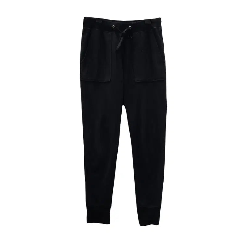 [BUNJANG] GU Black Cotton Training Pants / GU 지유 블랙 코튼 트레이닝팬츠