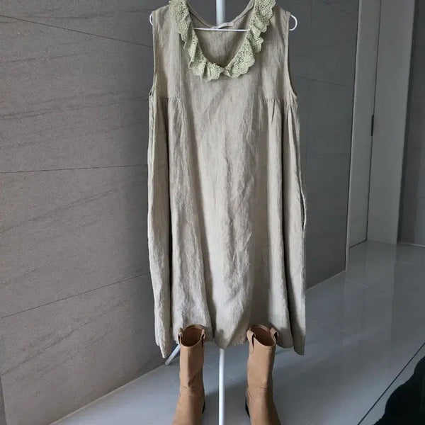 [BUNJANG] Linen Long Dress / 린넨  롱 원피스