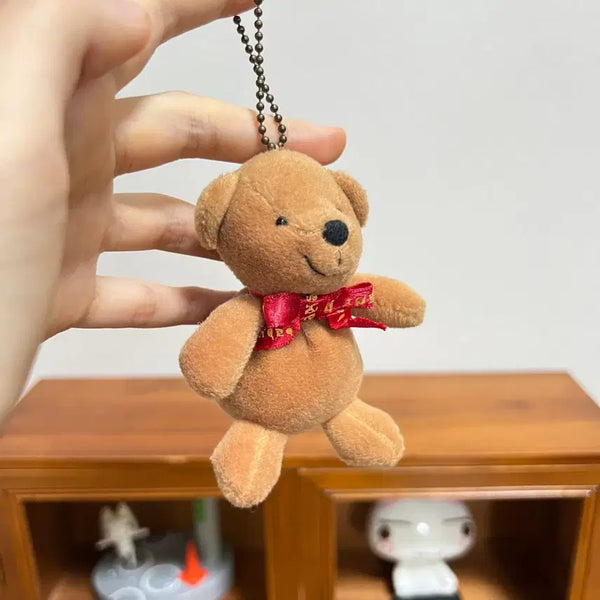 [BUNJANG] Heart Tag Teddy Bear Keychain Doll / 하트택 테디베어 곰돌이 키링 인형