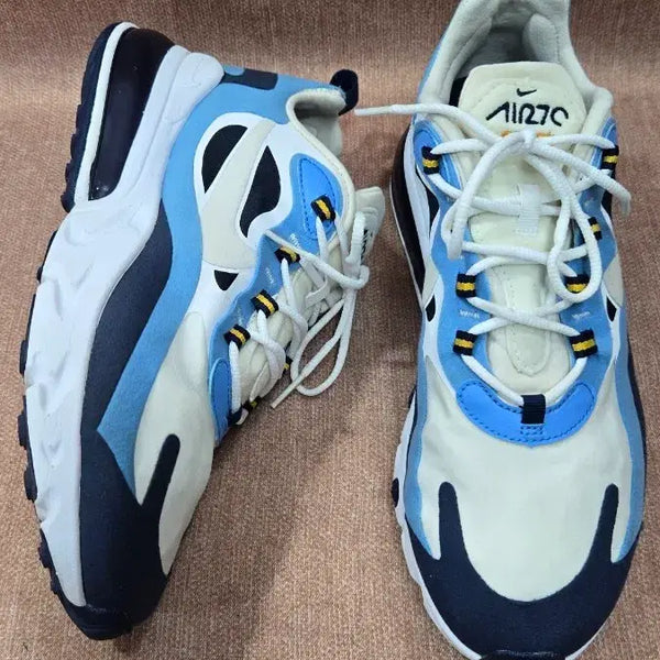 [BUNJANG] Nike Air Max 270 React White/Laser Blue / 나이키 260mm-  에어맥스 270 리액트 블루/화이트