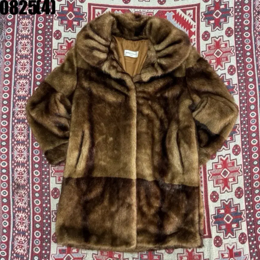[BUNJANG] Mink Fur Coat Brown / 밍크 퍼 코트 브라운