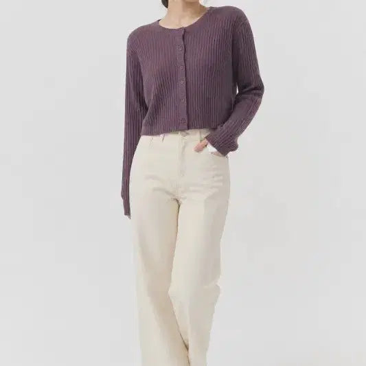 [BUNJANG] Purple Cardigan - Free Size / 퍼플 여자 FREE 가디건 새상품 O1553