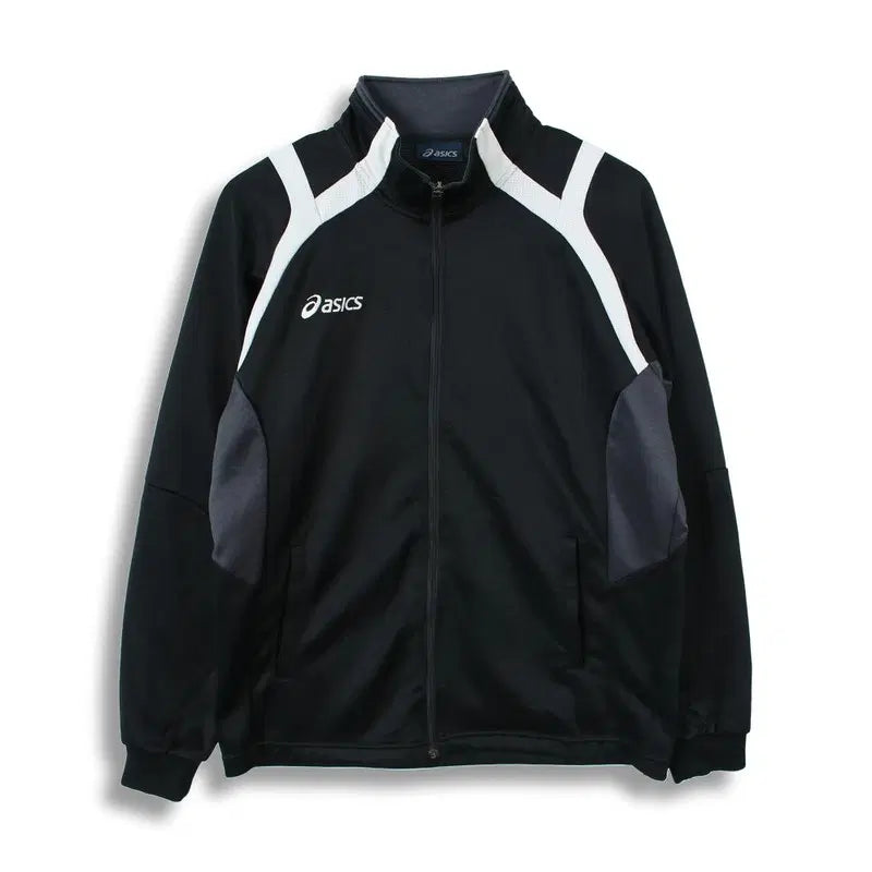 [BUNJANG] ASICS Men's L Embroidered Logo Zip-Up Jersey / 아식스 (MEN - L) 폴리 자수 로고 집업 저지