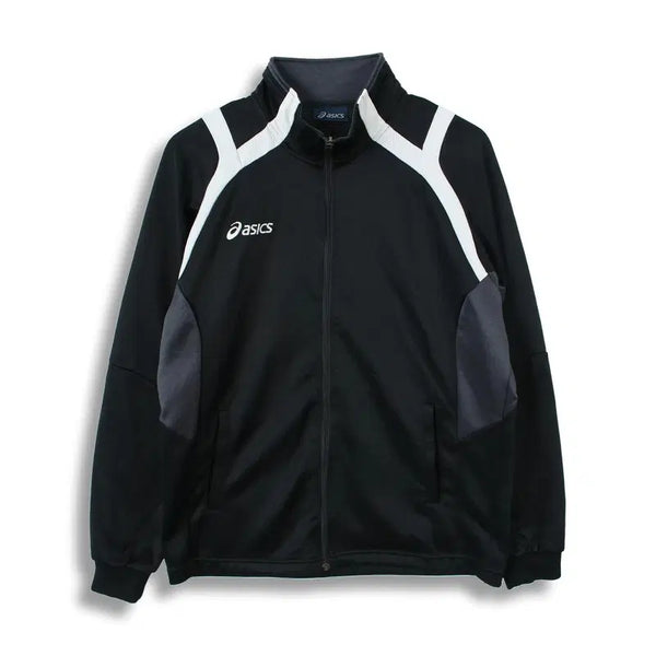 [BUNJANG] ASICS Men's L Embroidered Logo Zip-Up Jersey / 아식스 (MEN - L) 폴리 자수 로고 집업 저지