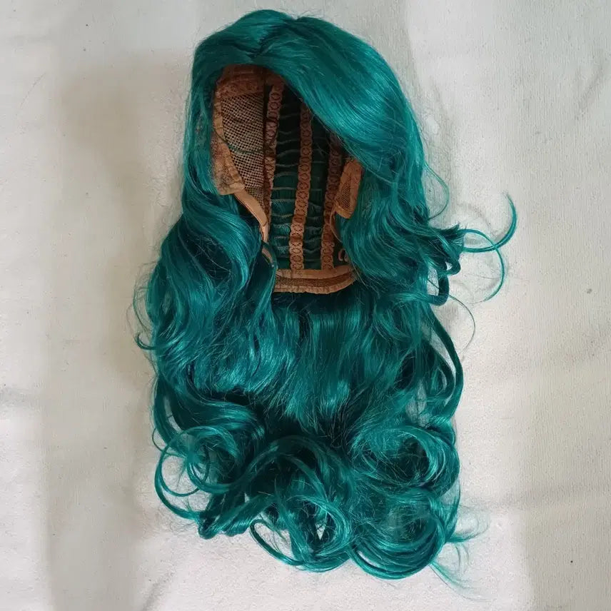[BUNJANG] Sailor Neptune Wig - Teal, Side Part, Wavy / 청록색 오대오 가름마 웨이브가발 세일러 넵튠용