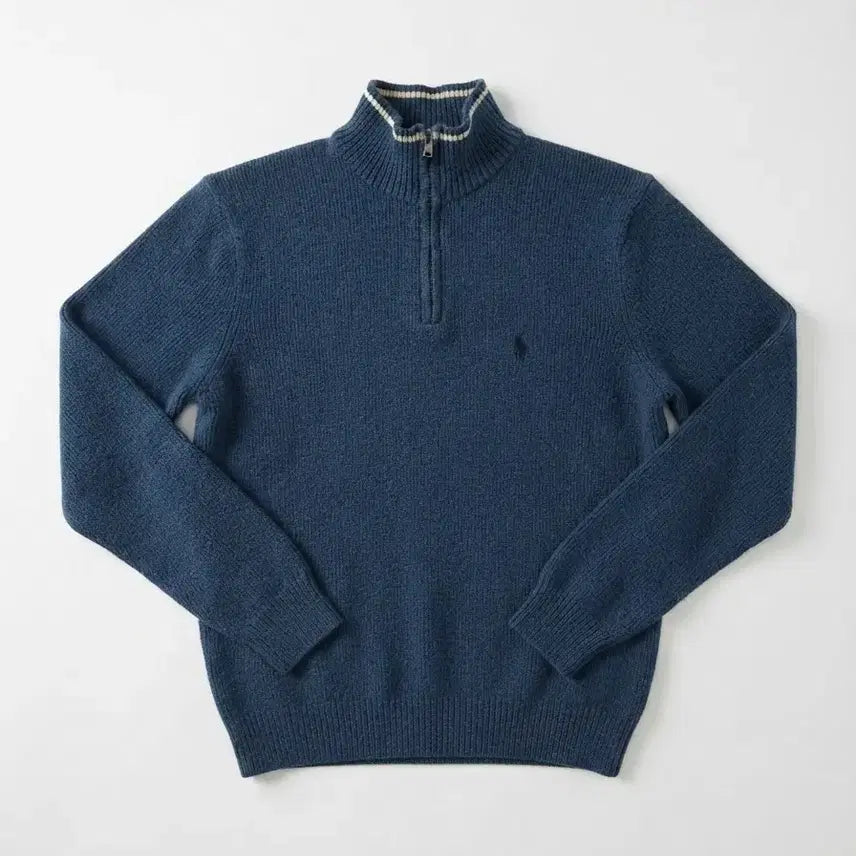 [BUNJANG] Polo Ralph Lauren Blue Half-Zip Knit M / 폴로 랄프로렌 블루 반집업 니트 M