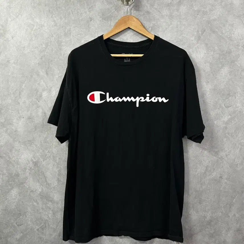 [BUNJANG] Champion Black T-Shirt XL / 챔피온 반팔 티셔츠 블랙 XL