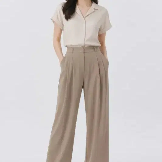 [BUNJANG] Beige Women's M Slacks Pants / 베이지 여자 M 슬랙스 바지 O1489