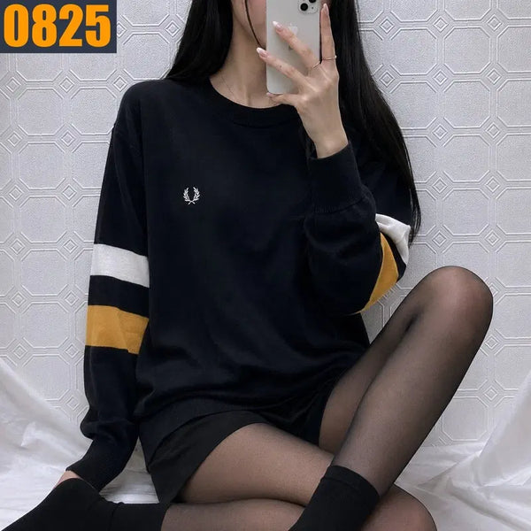 [BUNJANG] Fred Perry Crewneck Knit T-Shirt / 100 프레드페리 크루넥 니트 티셔츠