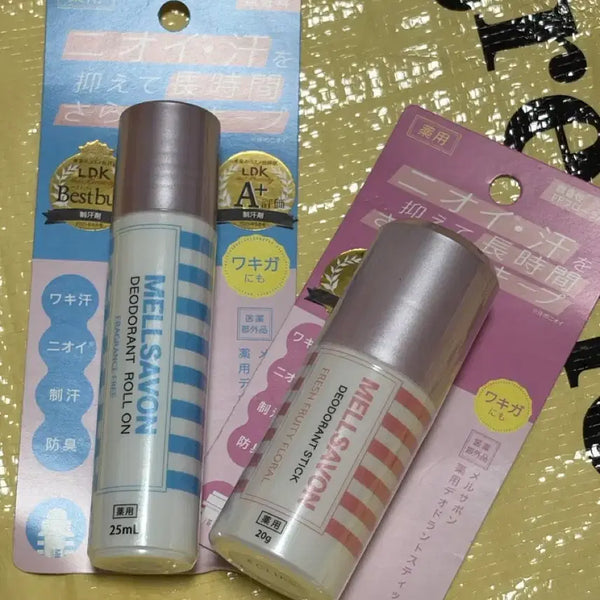 [BUNJANG] Melsavon Deodorant Stick & Roll-On (Fresh Fruity Floral) / 멜사봉 데오드란트 스틱 프레쉬 프루티 플로럴 / 롤온 2종