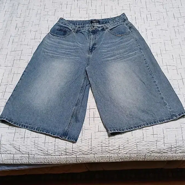 [BUNJANG] Topi Wide Denim Shorts Size 34, Length 75 / 토피 와이드청반바지 34인치 기장75