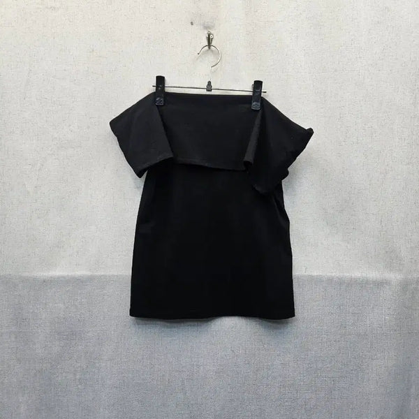 [BUNJANG] COS Black Off-Shoulder T-Shirt / cos 블랙 오프숄더 티셔츠.499