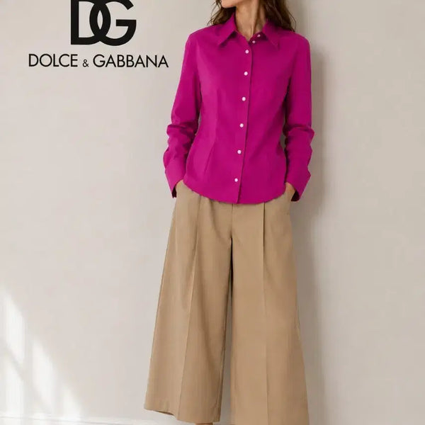 [BUNJANG] Dolce & Gabbana Cotton Spandex Crystal Shirt / 돌체앤가바나 스판 셔츠