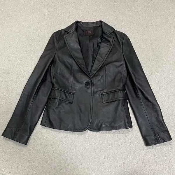 [BUNJANG] Rovo Genuine Leather Jacket Women's Size 66 / 로보 양가죽 자켓 여성 66