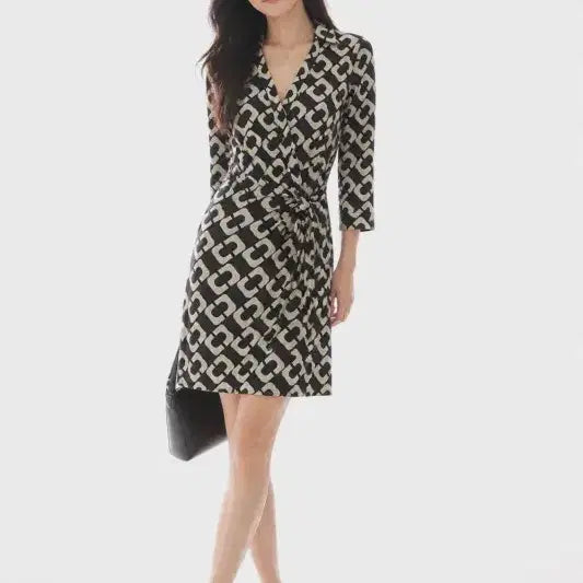 [BUNJANG] Diane von Fürstenberg Black Dress Size 6 / 다이앤본퍼스텐버그 블랙 여자 6사이즈 원피스 O1603