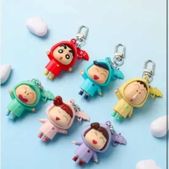 [BUNJANG] Crayon Shin-chan Crying Rain Set Keyring / 짱구 우비 키링 세트