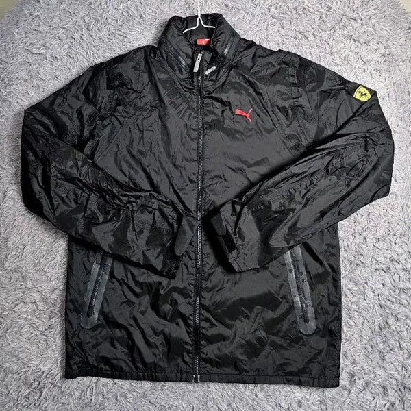 [BUNJANG] Puma Ferrari Collaboration Windbreaker Jacket Black XL / 푸마 페라리 콜라보 바람막이 자켓 블랙 XL