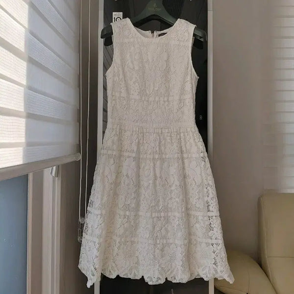 [BUNJANG] Tommy Hilfiger White Ivory Lace Dress / (최종) 타미힐피거 화이트 아이보리 레이스 원피스 44~마른55