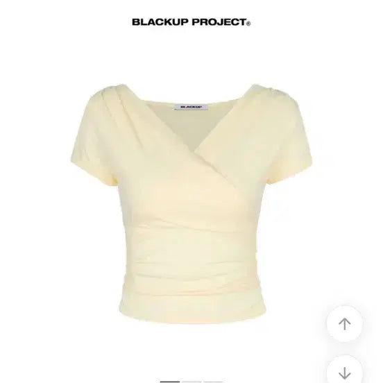 [BUNJANG] Black Up Kuzes Wrap Short Sleeve T-Shirt / 블랙업 쿠제스 랩 반팔티