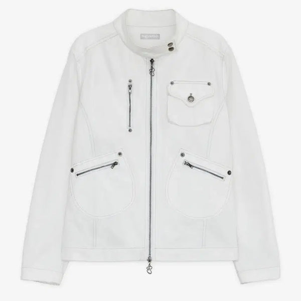 [BUNJANG] HugYourskin Rider Cotton Jacket (Off White) / 허그유어스킨 라이더 코튼 자켓 (오프 화이트)